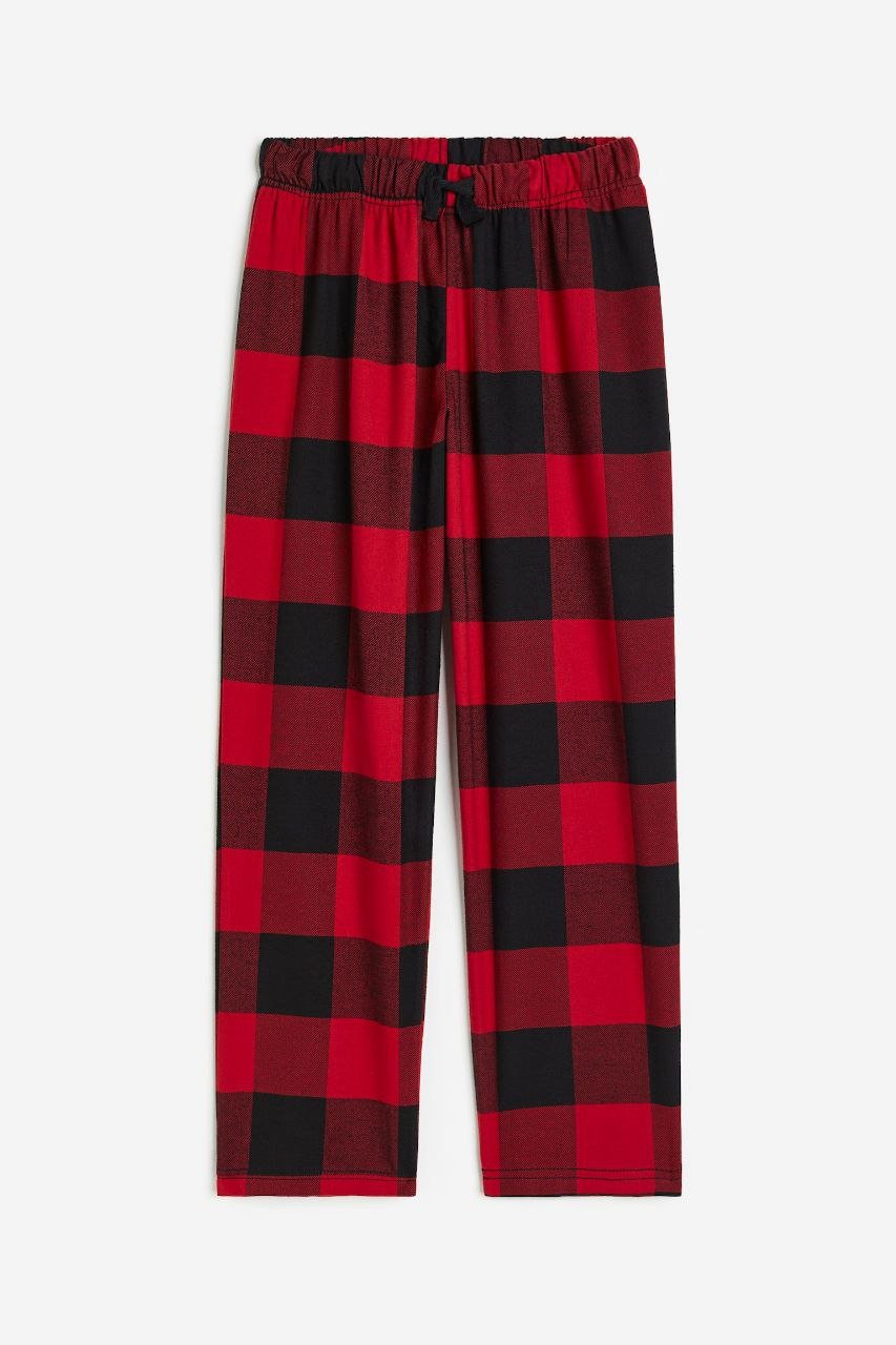 Pantalon à carreaux Rouge/Noir