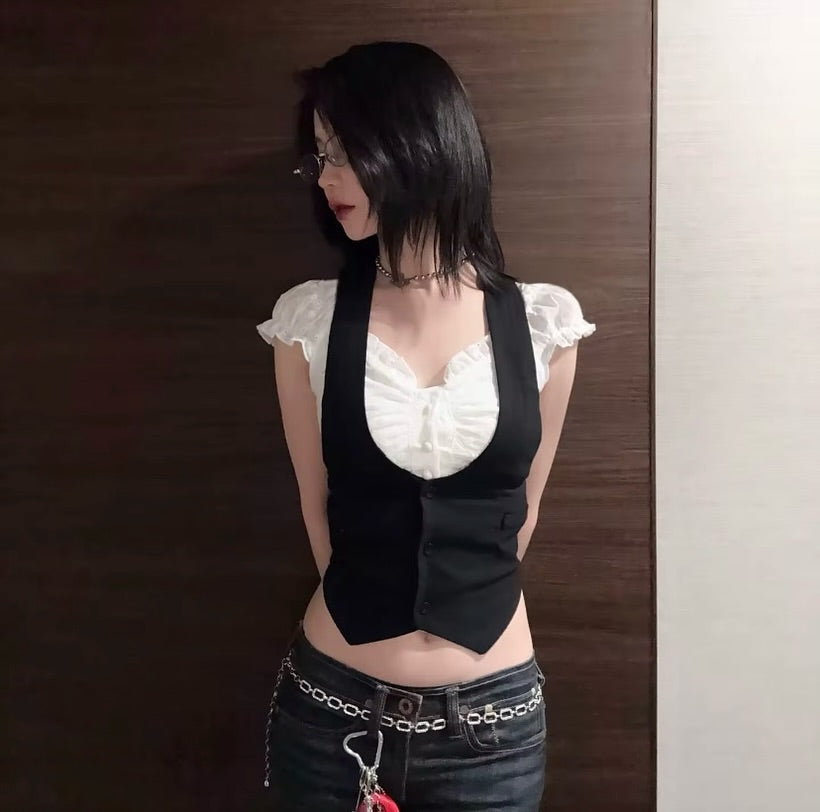 Haut 2 Pieces Femme Y2K Style
