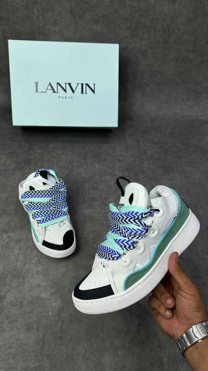 Lanvin Curb Sneaker White Blue