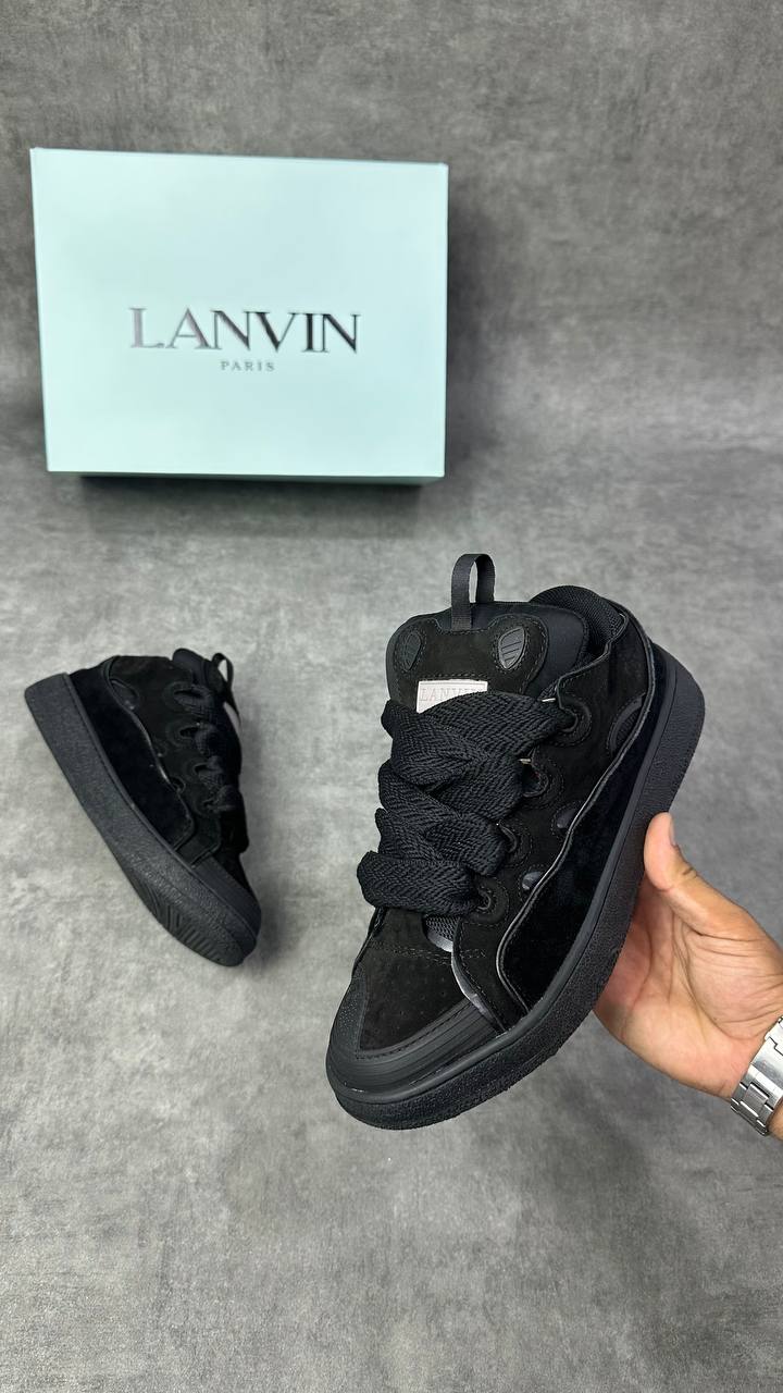 Lanvin Leather Curb Triple Black