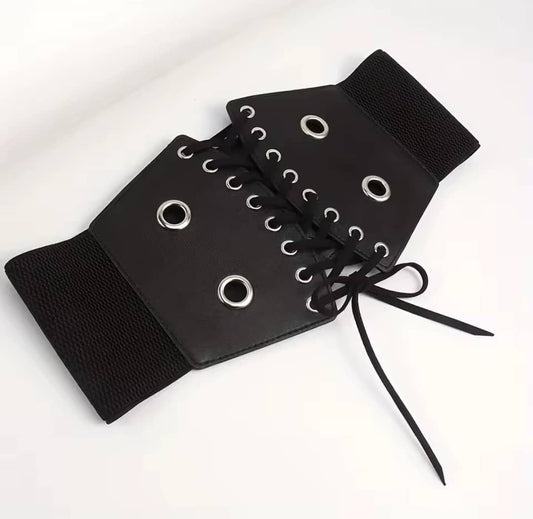 punk lace corset belts vintage hollow elastic waistband