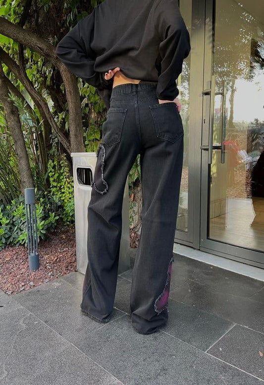 Grunge Butterfly Baggy Jeans