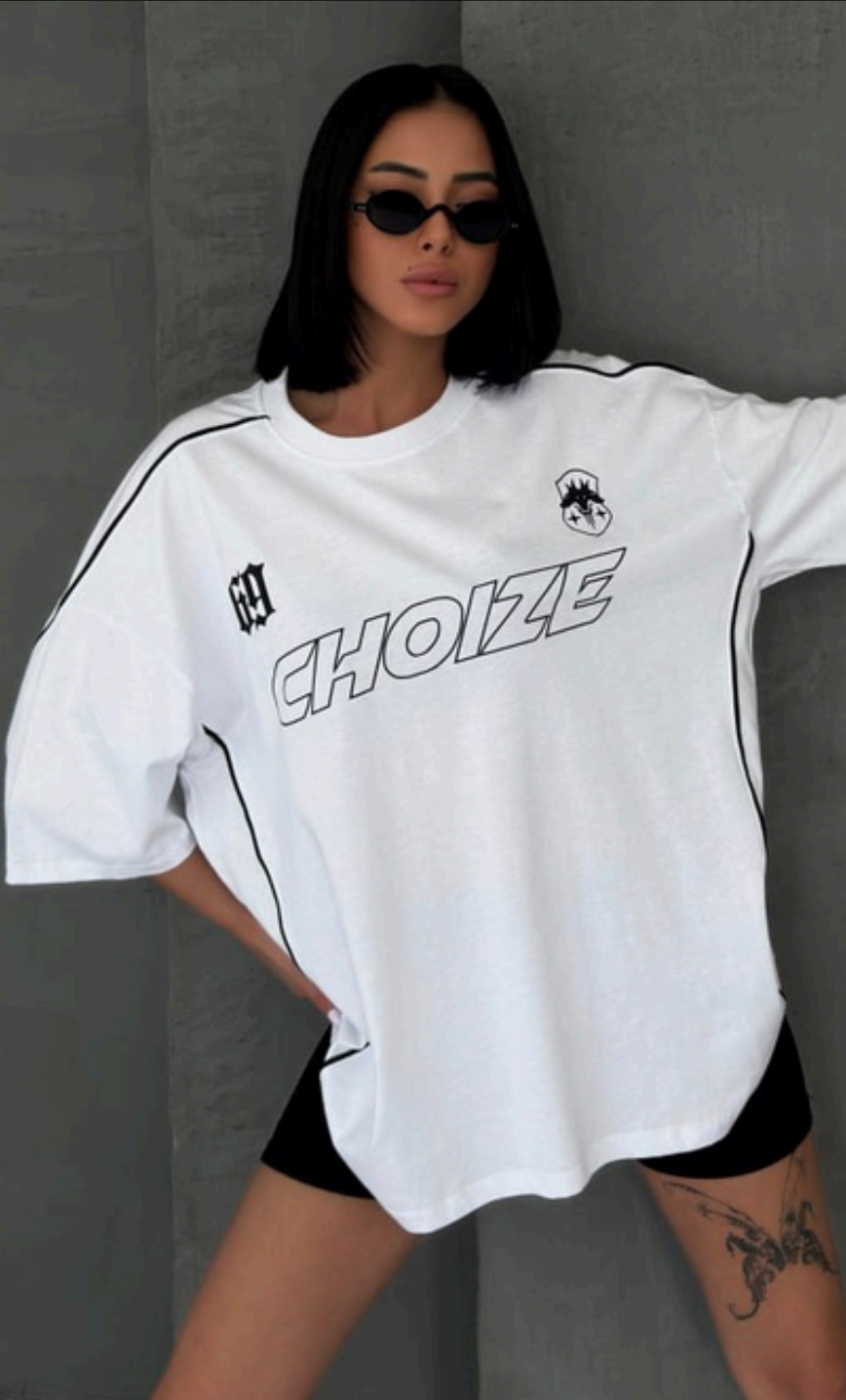 Choize Striped Oversized Unisex Tshirt