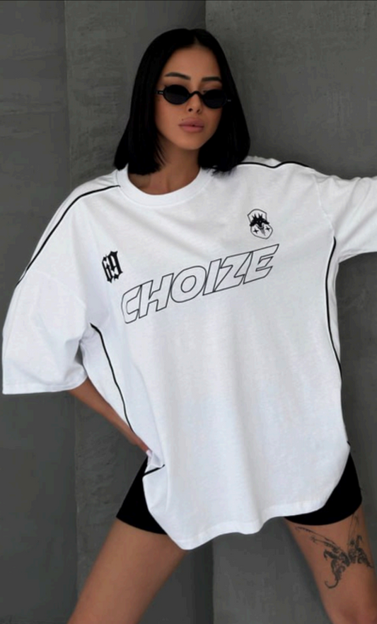 Choize Striped Oversized Unisex Tshirt