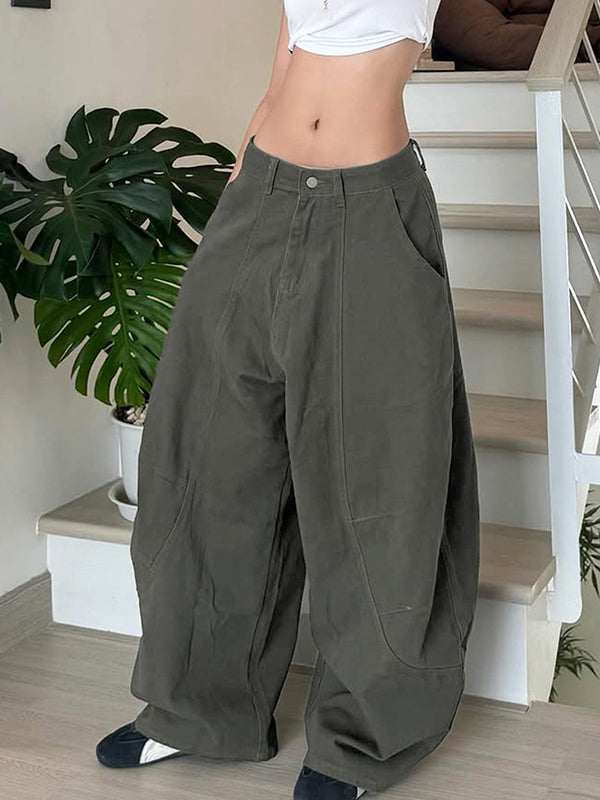 Street Curved lantern jeans lazy