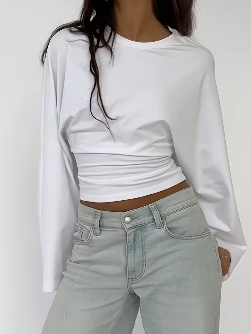 Basic Casual Batwing Sleeve T-Shirt