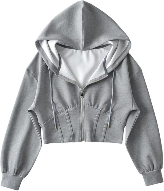 Cropped Hoodie Zip-up