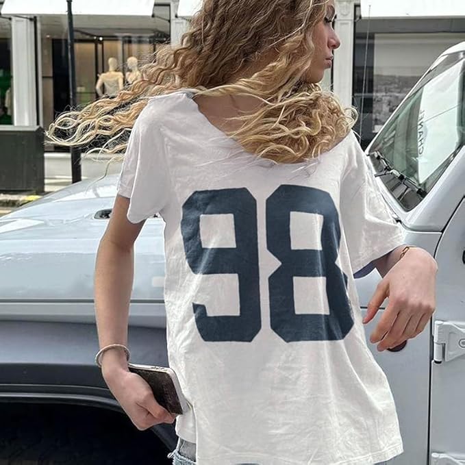 Oversized 98 Jersey Off Shoulder