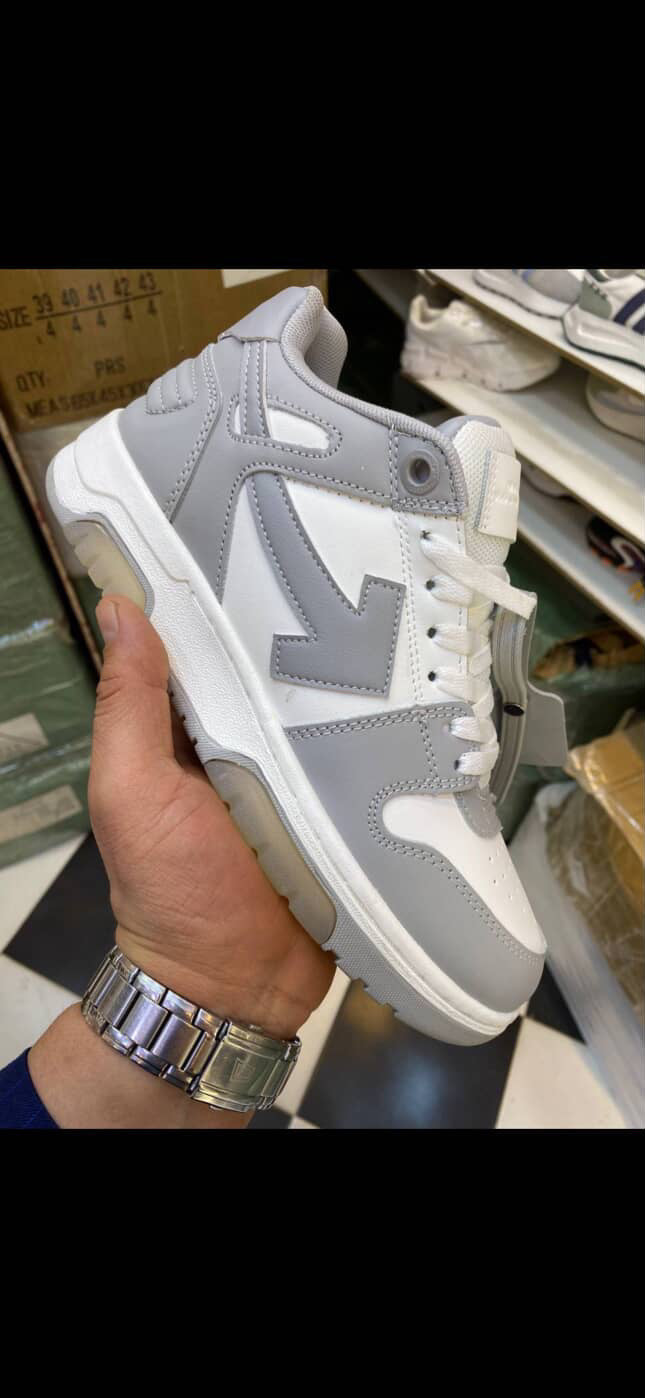 Off-White Out Of Office Calf Leather White Grey