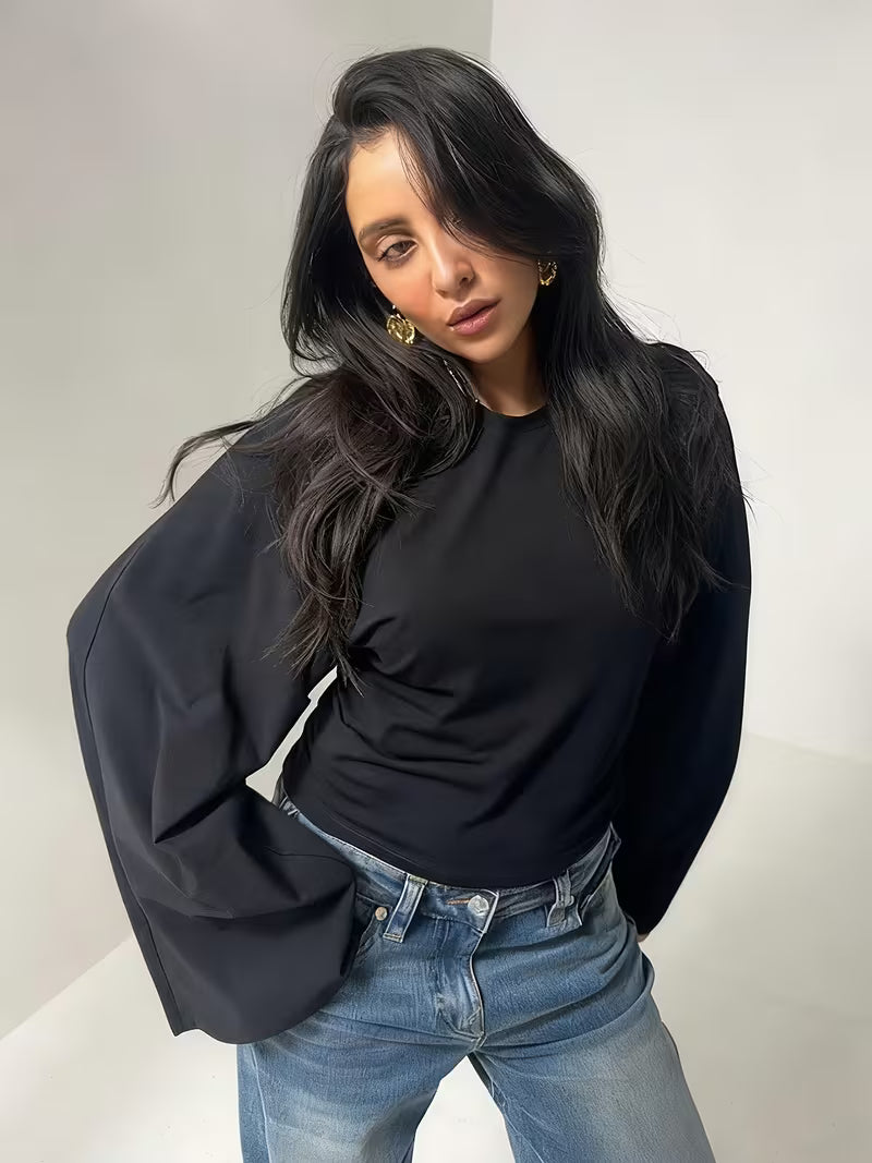 Basic Casual Batwing Sleeve T-Shirt