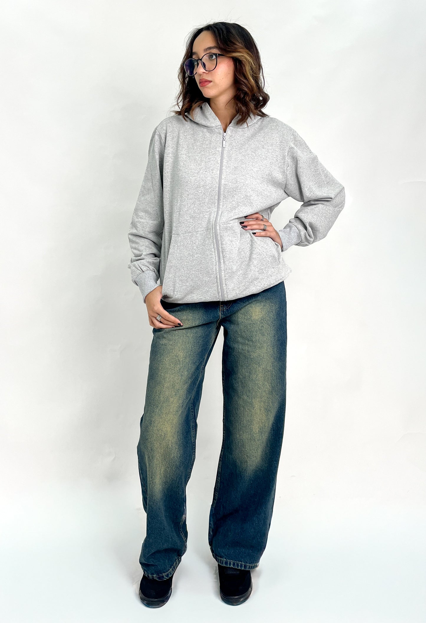 Yellow Tinted Baggy Straight Jeans