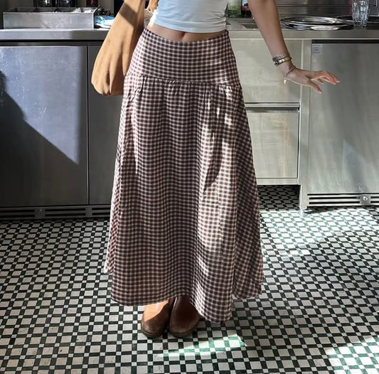 Jupe vintage à carreaux