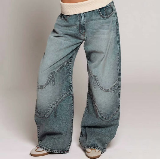 Baggy Jeans patchwork
