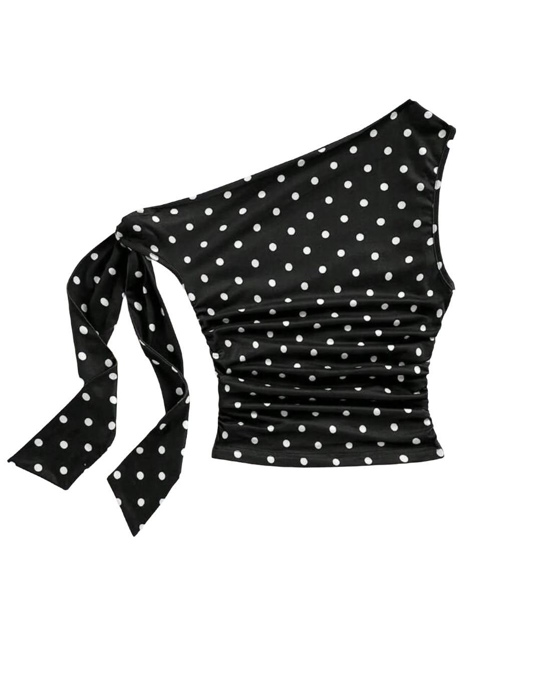 Polka Dot One-Sholder top