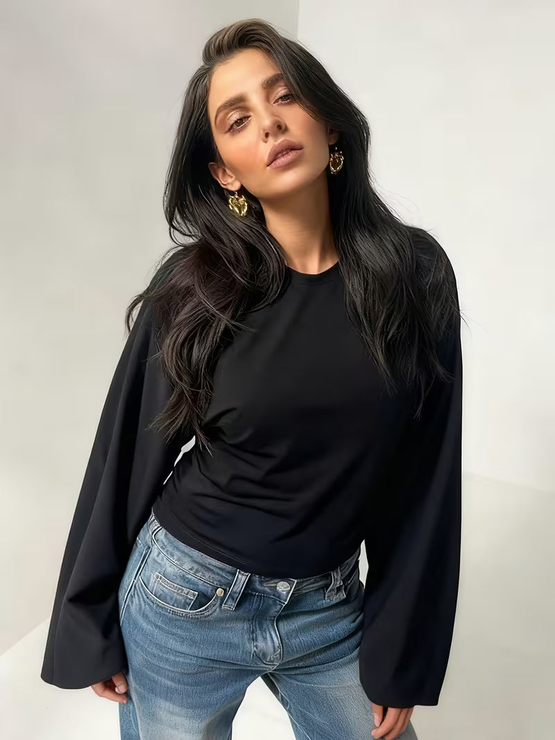 Basic Casual Batwing Sleeve T-Shirt