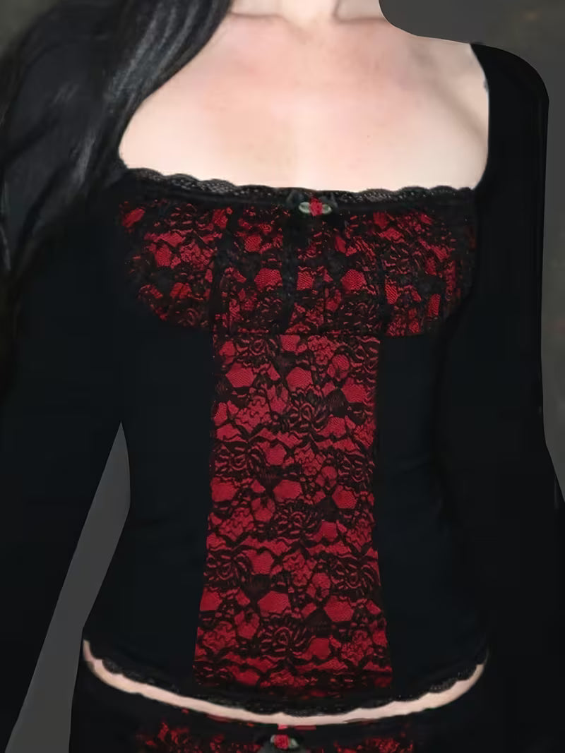 womens gothic vintage lace shirt