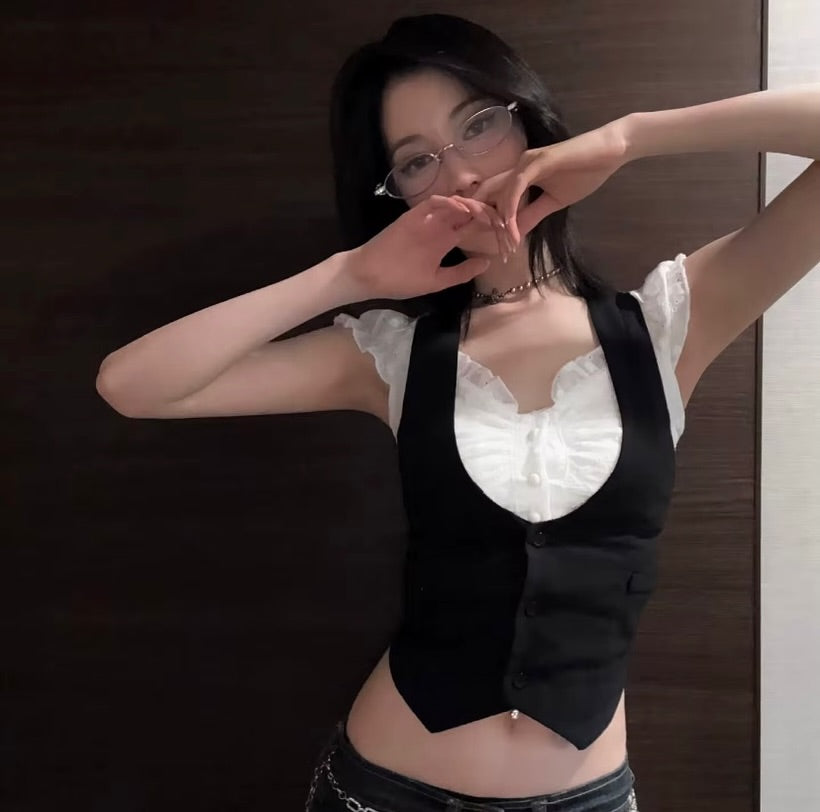 Haut 2 Pieces Femme Y2K Style