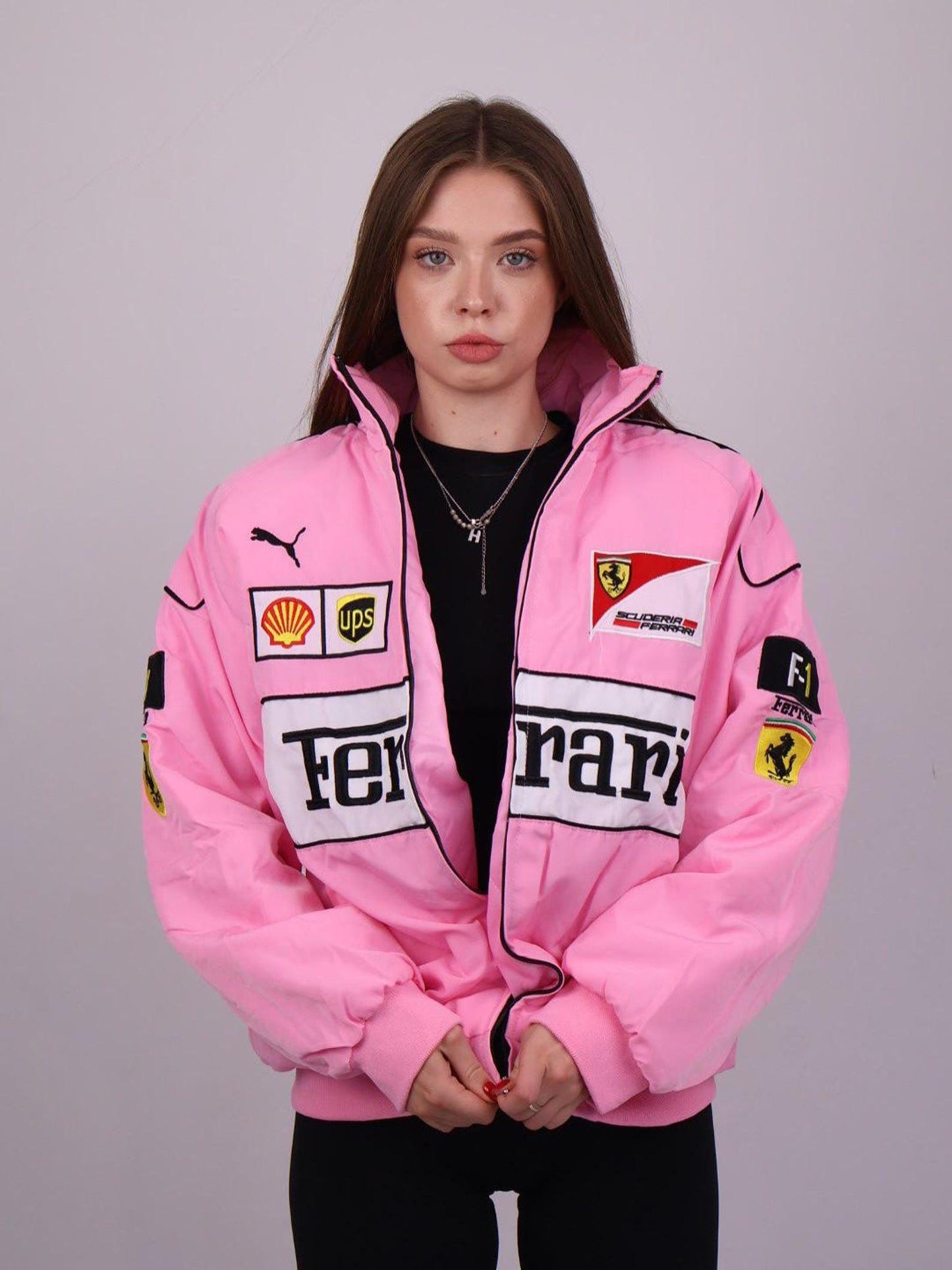 Pink F1 Ferrari Jacket