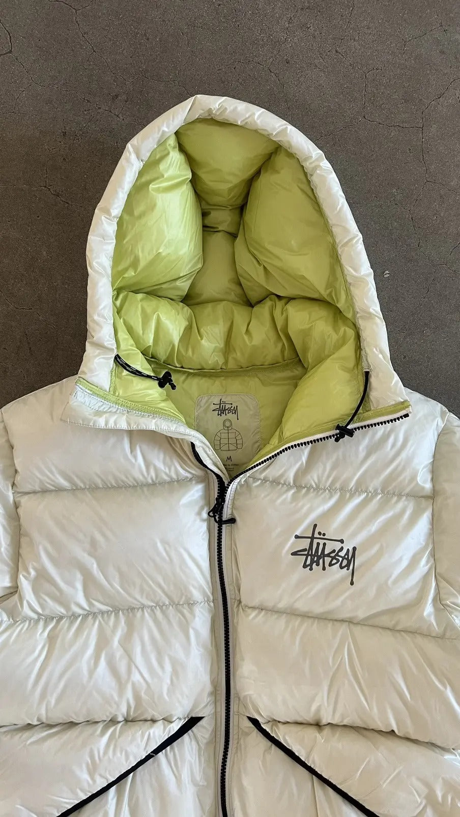 Stussy Micro Ripstop Down Parka 'Bone'
