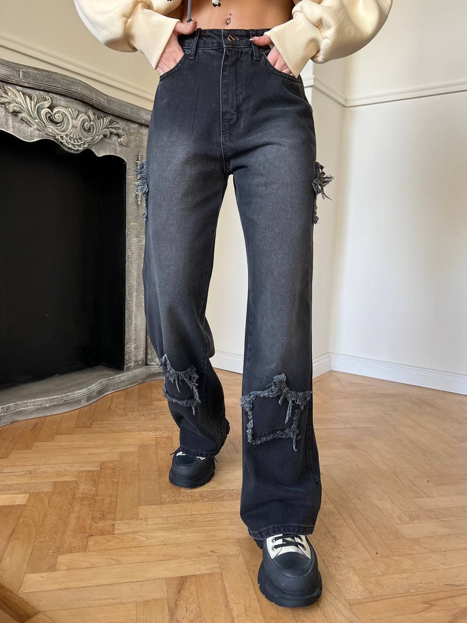 Baggy Star Black Jeans